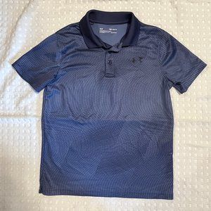 Boys Youth Medium Under Armour Performance Polo Shirt- Blue